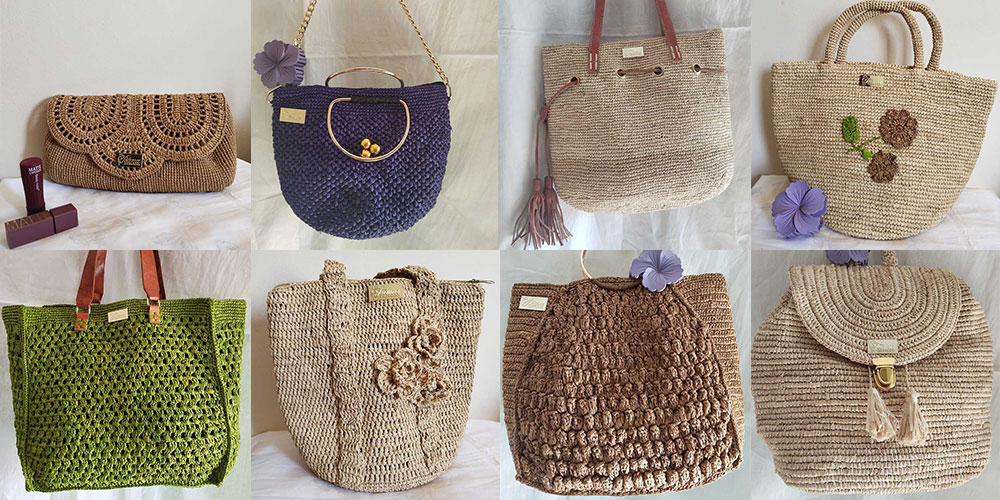 Raffia handmade bags